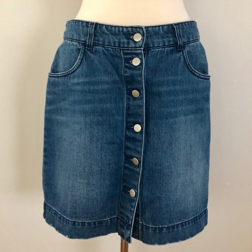 H&M Button Up Jean Skirt Denim Skirt